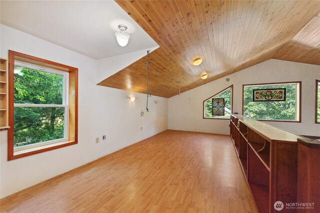 7554 Guemes Island Rd, Anacortes, WA 98221 - bonus room featuring light wood-style floors, wood ceiling, and vaulted ceiling
