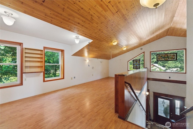 7554 Guemes Island Rd, Anacortes, WA 98221 - additional living space featuring wooden ceiling, wood finished floors, and lofted ceiling