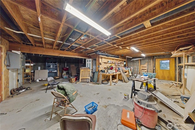 7554 Guemes Island Rd, Anacortes, WA 98221 - unfinished below grade area with a workshop area