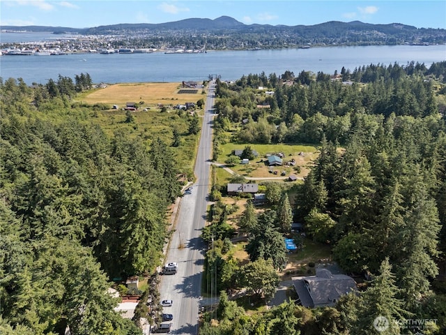 7554 Guemes Island Rd, Anacortes, WA 98221 - aerial view of property's location featuring a water and mountain view