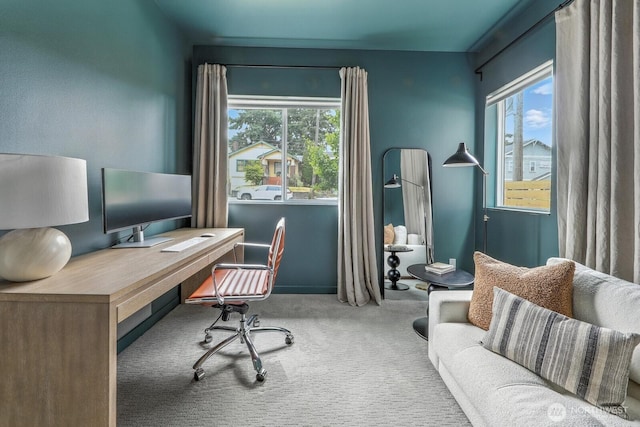 4119 Wallingford Ave N Unit C, Seattle, WA 98103 - carpeted home office with plenty of natural light
