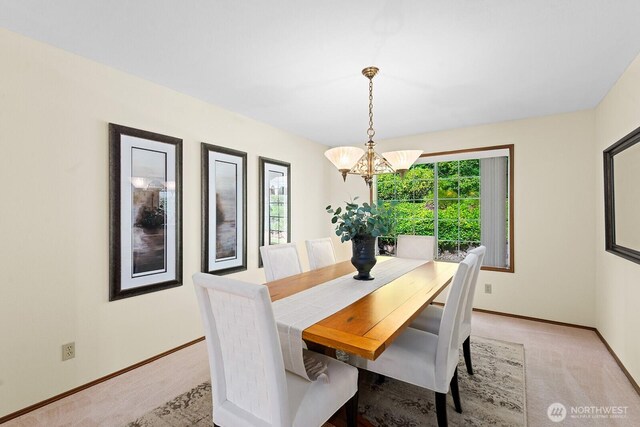 16909 NE 37th Pl, Bellevue, WA 98008 - dining area featuring plenty of natural light, a chandelier, and light carpet