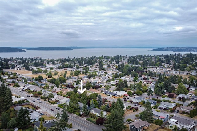 3918 Commencement Bay Dr, Tacoma, WA 98407 - aerial perspective of suburban area featuring a nearby body of water