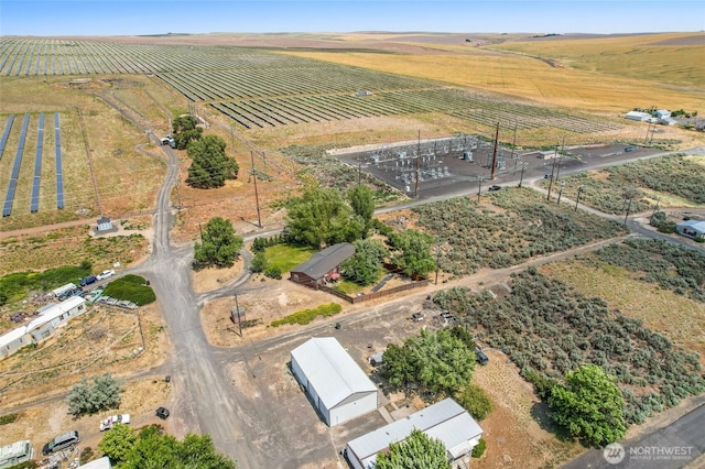 101 E 8th St, Lind, WA 99341 - aerial view of property and surrounding area featuring large plots for crops and rural landscape