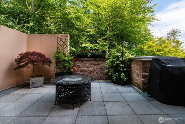 7549 SE 29th St Unit 301, Mercer Island, WA 98040 - view of patio / terrace with a grill