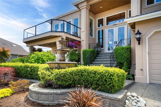 2014 Parkview Dr NE, Tacoma, WA 98422 - doorway to property with a balcony and stucco siding