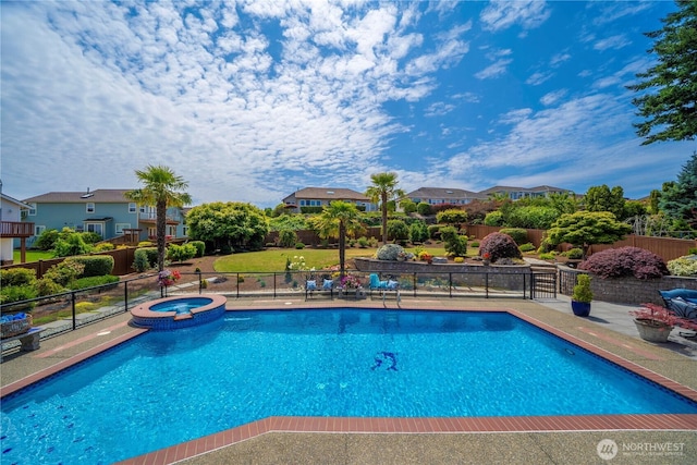 2014 Parkview Dr NE, Tacoma, WA 98422 - view of swimming pool with a pool with connected hot tub and a residential view