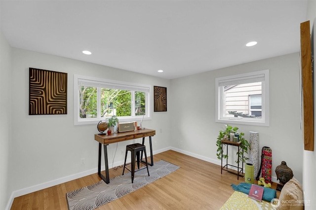 8410 9th Ave SW, Seattle, WA 98106 - office with wood finished floors and recessed lighting