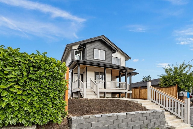 7812 S Sheridan Ave, Tacoma, WA 98408 - view of front facade featuring a porch and stairway