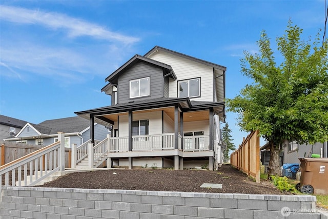 7812 S Sheridan Ave, Tacoma, WA 98408 - view of front of home with a porch and stairway