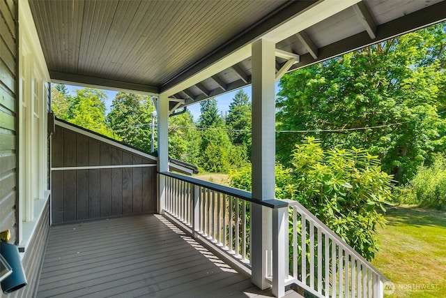 6928 View Park Rd SE, Port Orchard, WA 98367 - deck with view of wooded area