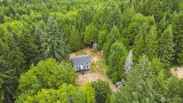 60 E Olyview Pl, Grapeview, WA 98546 - aerial view of property and surrounding area with a forest