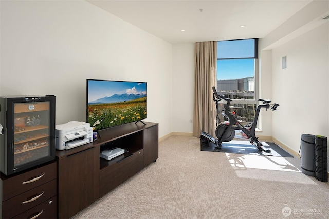 10650 NE 9th Pl Unit 2524, Bellevue, WA 98004 - exercise area with light colored carpet and baseboards