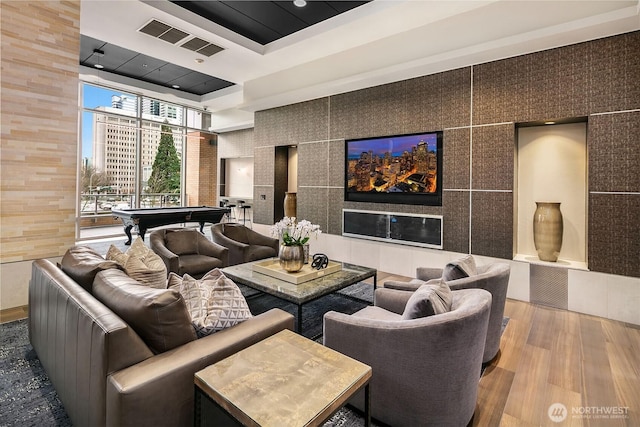 10650 NE 9th Pl Unit 2524, Bellevue, WA 98004 - building lobby featuring tile walls and recessed lighting
