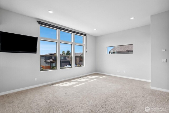 298 Hovey St, Buckley, WA 98321 - unfurnished room with carpet flooring and recessed lighting