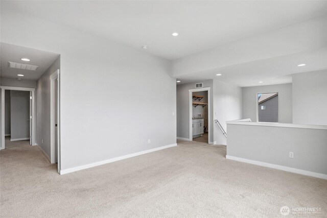 298 Hovey St, Buckley, WA 98321 - unfurnished room with light carpet and recessed lighting