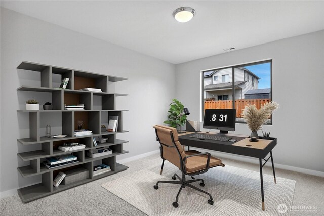 298 Hovey St, Buckley, WA 98321 - carpeted home office with baseboards