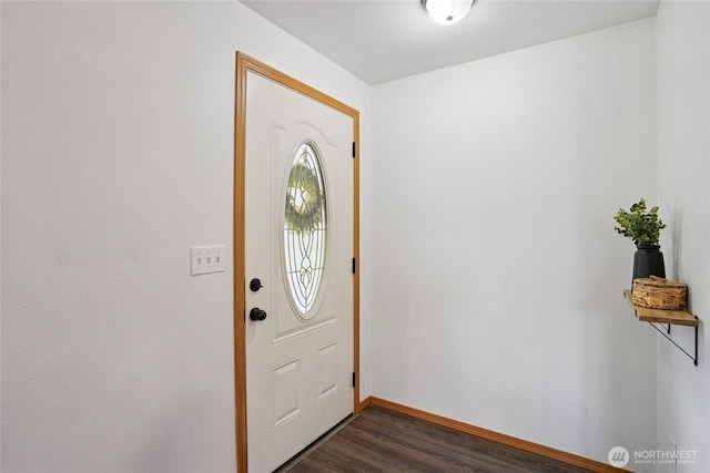 17230 Heather Ln SE, Yelm, WA 98597 - foyer entrance with dark wood finished floors and baseboards