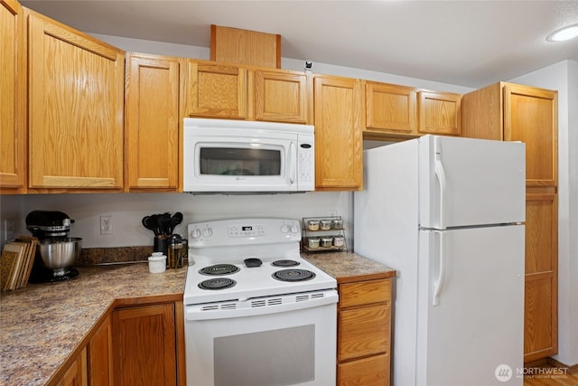 17230 Heather Ln SE, Yelm, WA 98597 - kitchen featuring white appliances