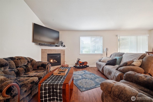 16 NW 23rd St, Battle Ground, WA 98604 - living area with wood finished floors and a fireplace
