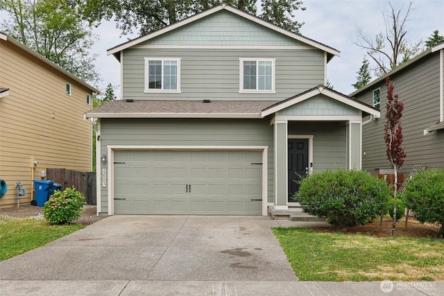 32803 Marguerite Ln, Sultan, WA 98294 - view of front facade with a garage, driveway, and roof with shingles