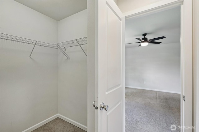 32803 Marguerite Ln, Sultan, WA 98294 - walk in closet featuring carpet flooring and ceiling fan