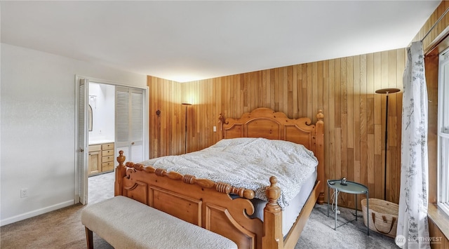 12350 SE 96th Pl, Renton, WA 98056 - bedroom with carpet and wood walls