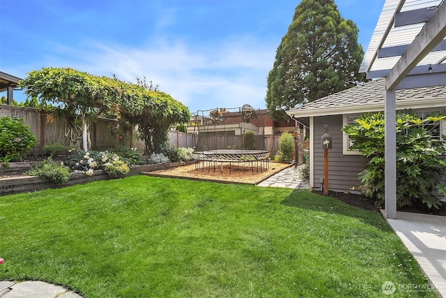 527 16th Ave W, Kirkland, WA 98033 - fenced backyard with a trampoline