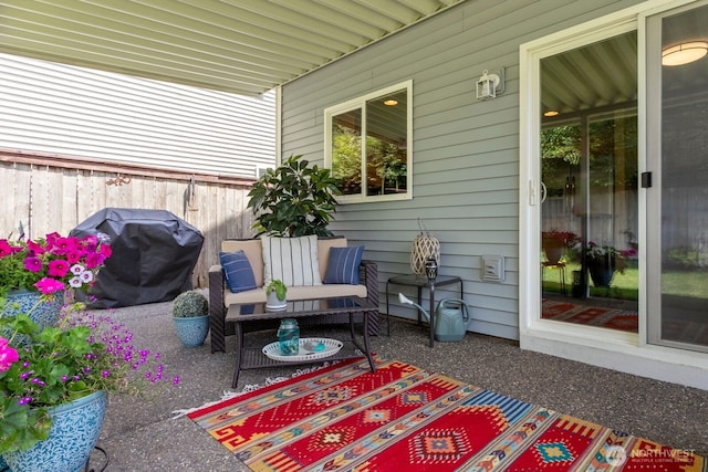 14908 NE 70th St, Vancouver, WA 98682 - view of patio with area for grilling and an outdoor living space