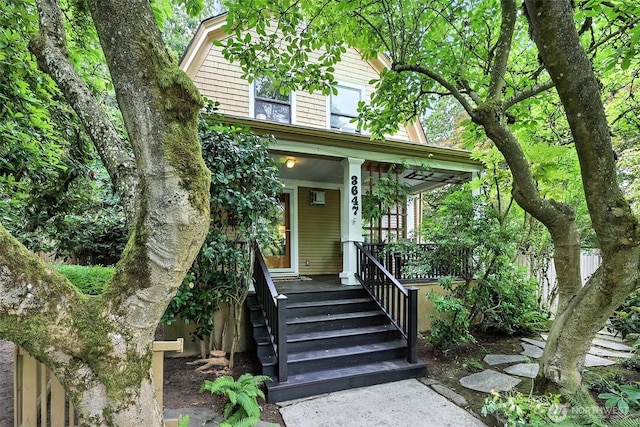 3647 Renton Ave S, Seattle, WA 98144 - doorway to property featuring a porch