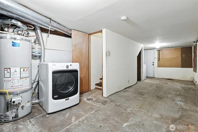 3647 Renton Ave S, Seattle, WA 98144 - washroom featuring washer / clothes dryer and secured water heater