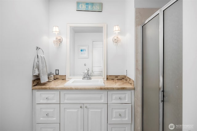 8717 182nd Pl SW, Edmonds, WA 98026 - bathroom with vanity and a stall shower