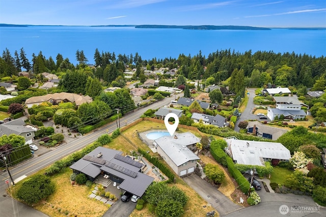 8717 182nd Pl SW, Edmonds, WA 98026 - aerial view of residential area featuring a large body of water
