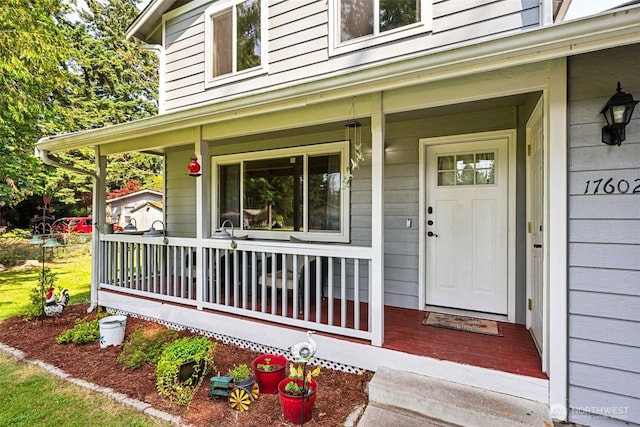 17602 154th Way SE, Yelm, WA 98597 - doorway to property with a porch