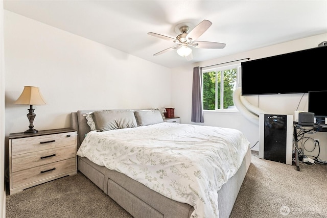 17602 154th Way SE, Yelm, WA 98597 - carpeted bedroom featuring a ceiling fan