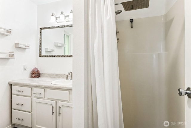 17602 154th Way SE, Yelm, WA 98597 - bathroom with vanity and curtained shower