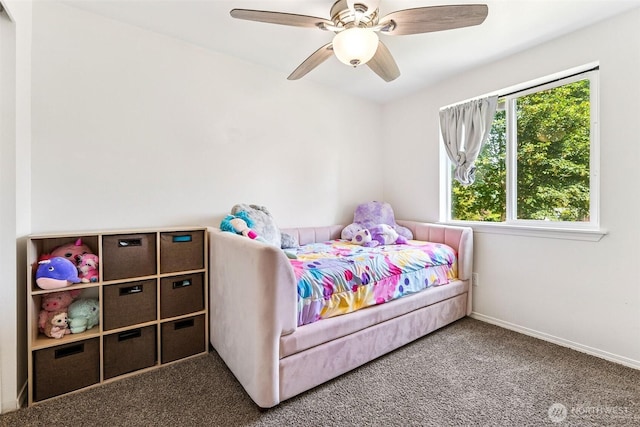 17602 154th Way SE, Yelm, WA 98597 - bedroom with carpet floors and ceiling fan