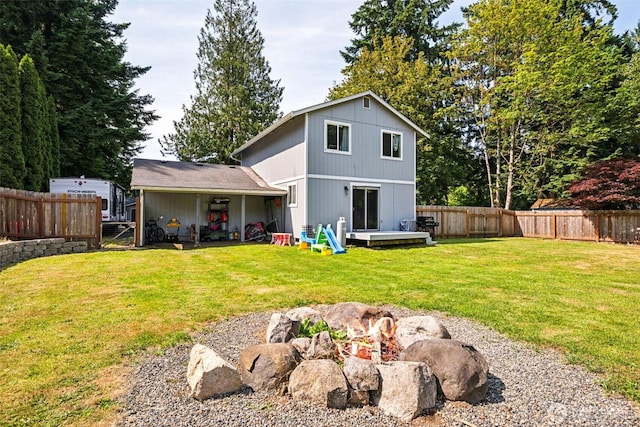 17602 154th Way SE, Yelm, WA 98597 - rear view of property featuring a fenced backyard