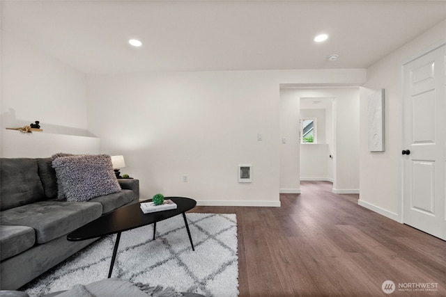 754 SW Oak Rd, Port Orchard, WA 98367 - living room with wood finished floors, recessed lighting, and heating unit