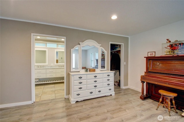 7493 State Route 9, Sedro Woolley, WA 98284 - living area with light wood-type flooring, recessed lighting, and crown molding