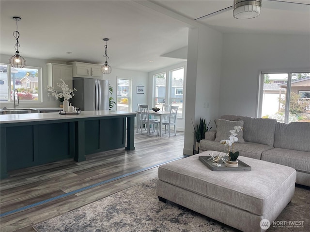 926 N Rock Rose Ave, Sequim, WA 98382 - living area with wood finished floors