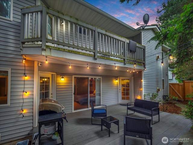 2218 S 336th St Unit 604, Federal Way, WA 98003 - wooden terrace featuring a grill and an outdoor hangout area