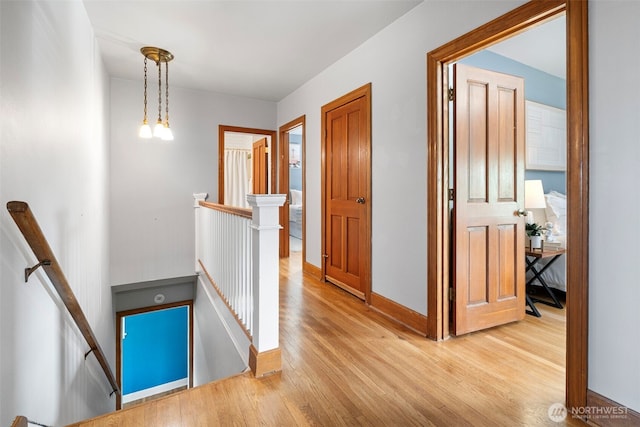 1116 N J St, Tacoma, WA 98403 - hall featuring an upstairs landing and light wood-style flooring