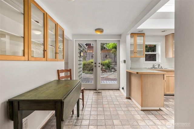 14023 Meridian Ave N, Seattle, WA 98133 - entryway with french doors and a sink