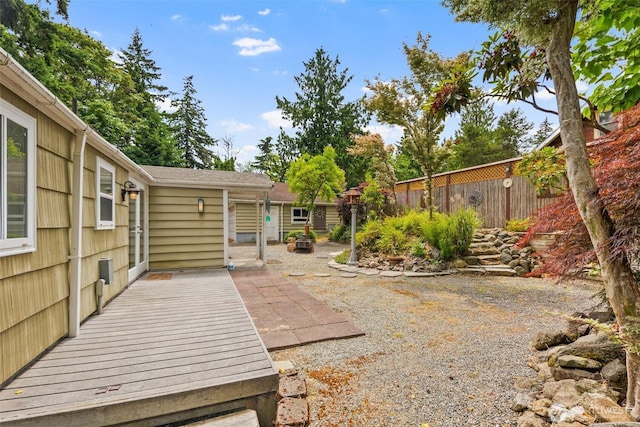 14023 Meridian Ave N, Seattle, WA 98133 - view of yard featuring a wooden deck