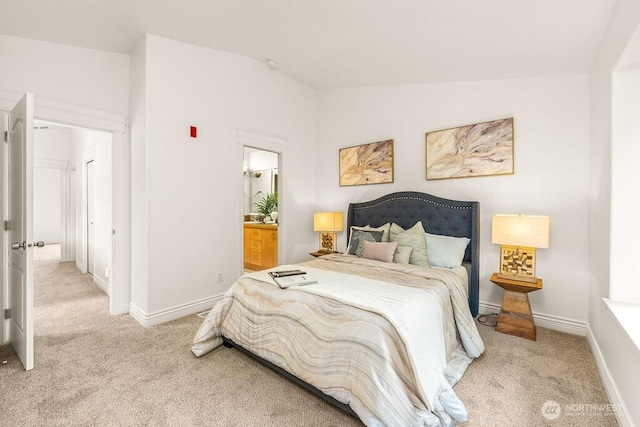 17815 80th Ave NE Unit C-1, Kenmore, WA 98028 - carpeted bedroom with vaulted ceiling and connected bathroom