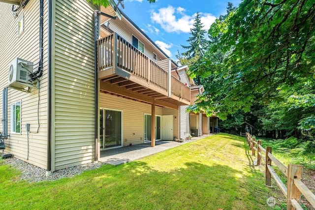 17815 80th Ave NE Unit C-1, Kenmore, WA 98028 - back of house with a lawn, a wooden deck, and a patio area