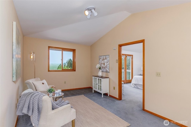 7401 E Heather Way, Everett, WA 98203 - sitting room with lofted ceiling and carpet