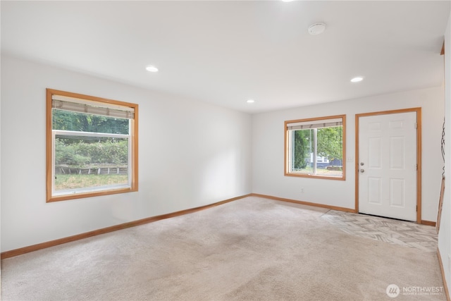 1625 Lincoln St, Bellingham, WA 98229 - empty room with light carpet, recessed lighting, and a smoke detector