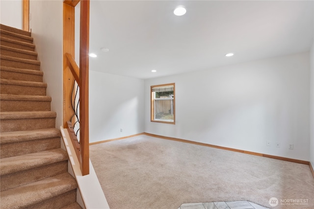 1625 Lincoln St, Bellingham, WA 98229 - stairs with carpet flooring and recessed lighting